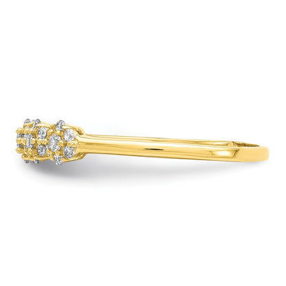 10K Yellow Gold CZ Stackable Ring