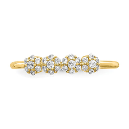 10K Yellow Gold CZ Stackable Ring