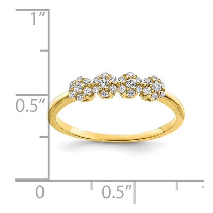 10K Yellow Gold CZ Stackable Ring
