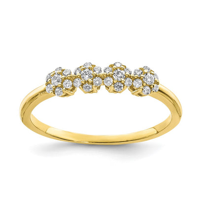 10K Yellow Gold CZ Stackable Ring