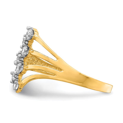 10K Yellow Gold CZ 7-Stone Ring