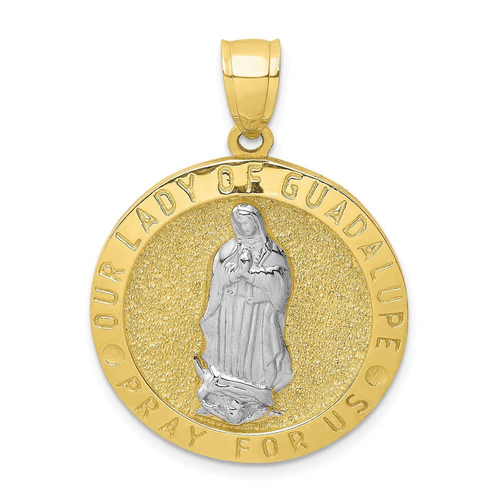 10k Yellow Gold w/Rhodium Reversible Jesus/Last Supper Medal