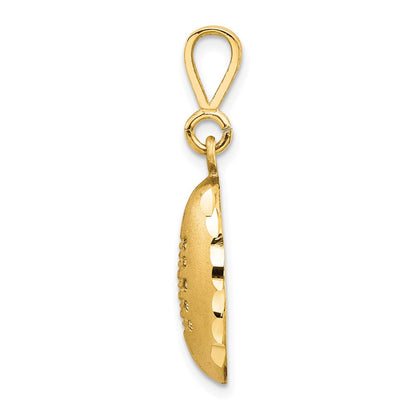 10k Yellow Gold Football Charm