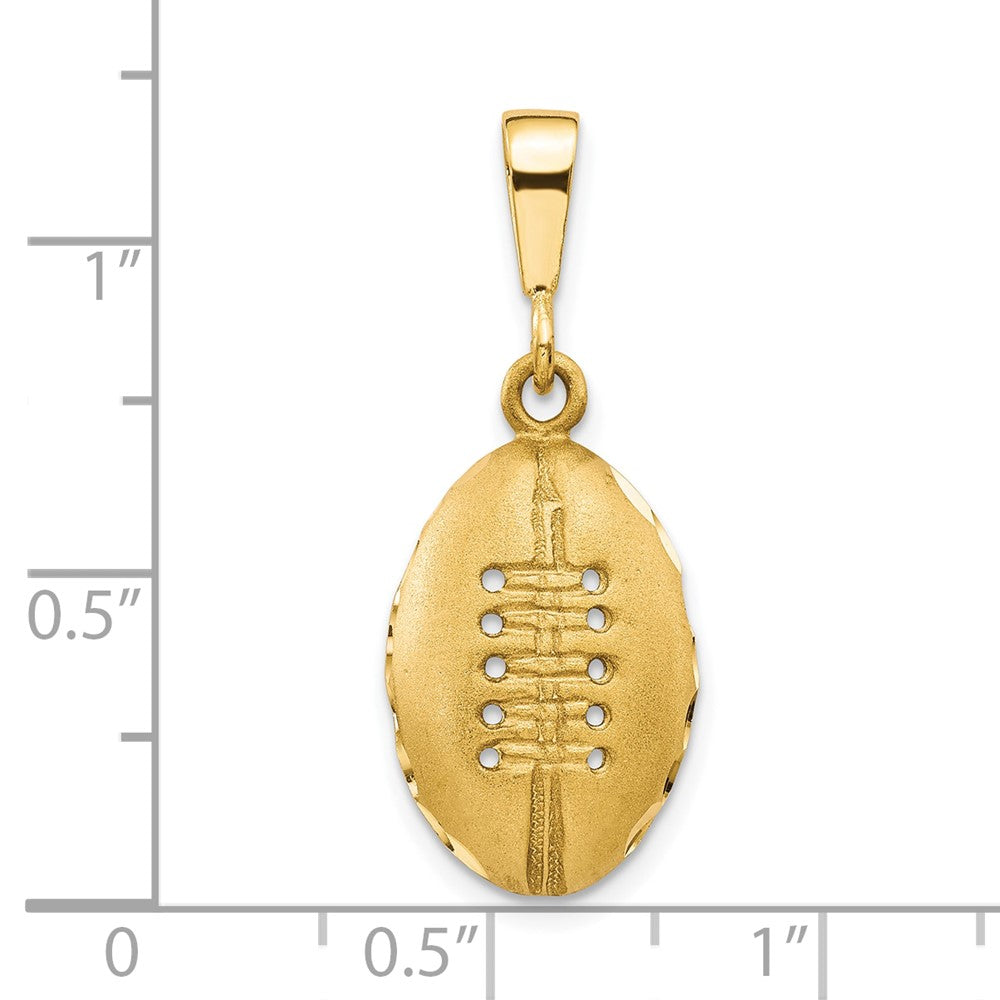 10k Yellow Gold Football Charm