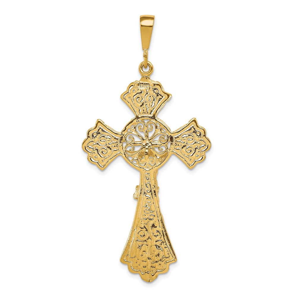 10k Yellow Gold Crucifix Charm