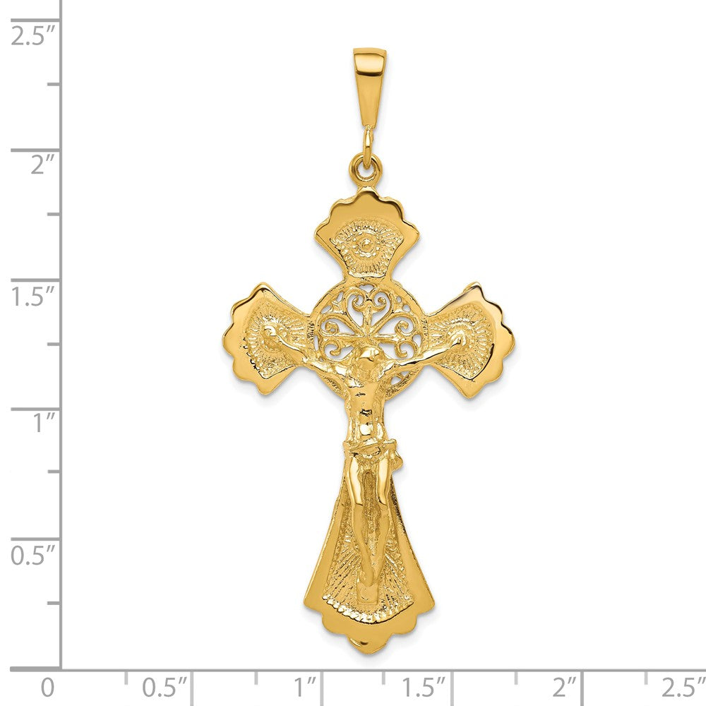 10k Yellow Gold Crucifix Charm