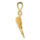 10k Yellow Gold Solid Polished Twin Dolphins Charm