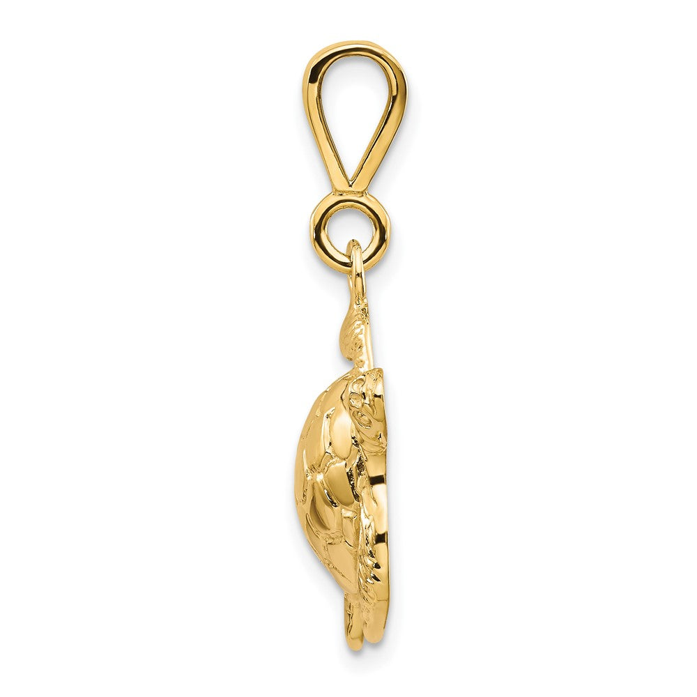10k Yellow Gold Turtle Pendant