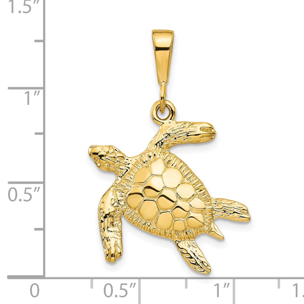 10k Yellow Gold Turtle Pendant