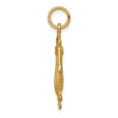 10k Yellow Gold Anchor in a Wheel Charm