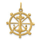 10k Yellow Gold Anchor in a Wheel Charm