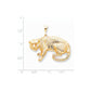 10k Yellow Gold Solid Polished Leopard Charm