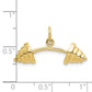 10k Yellow Gold Solid Polished Tigers Head Charm