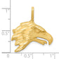 10k Yellow Gold Solid Diamond-cut Eagle Head Charm
