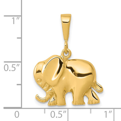 10k Yellow Gold Elephant Charm