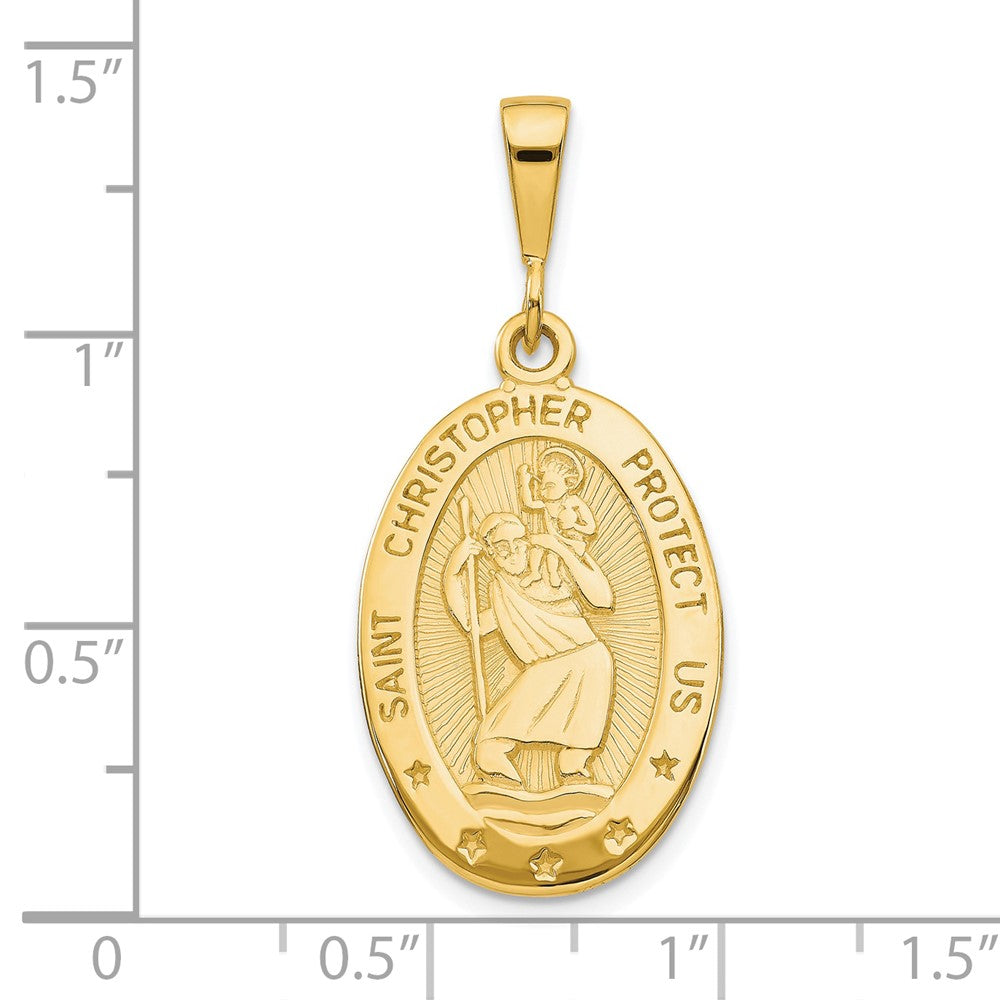 10k Yellow Gold St. Christopher Medal