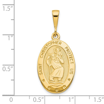 10k Yellow Gold St. Christopher Medal
