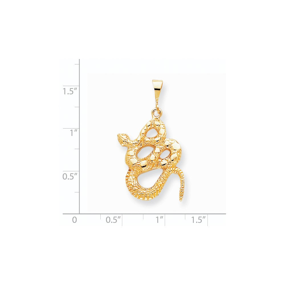 10k Yellow Gold SNAKE CHARM