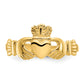 10K Yellow Gold Polished Ladies Claddagh Ring