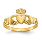 10K Yellow Gold Polished Ladies Claddagh Ring