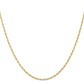 10K Yellow Gold 1.55mm Carded Cable Rope Chain Necklace