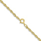 10K Yellow Gold 1.55mm Carded Cable Rope Chain Necklace