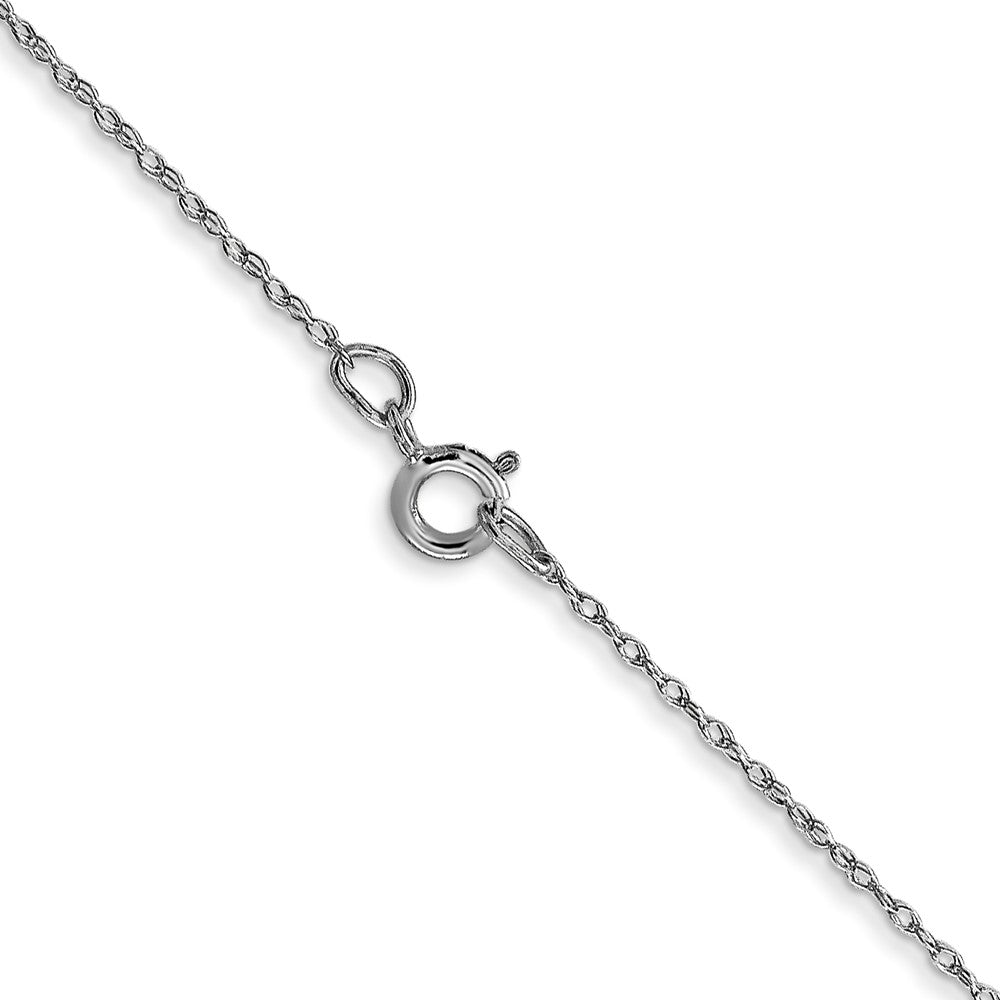 10k White Gold .5mm Carded Cable Rope Chain Necklace