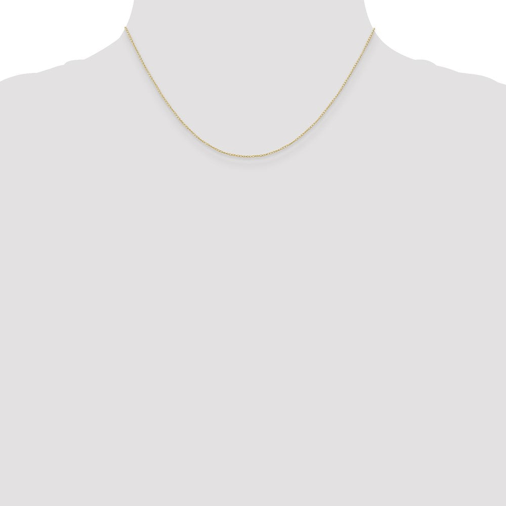 10K Yellow Gold .42mm Carded Curb Chain Necklace