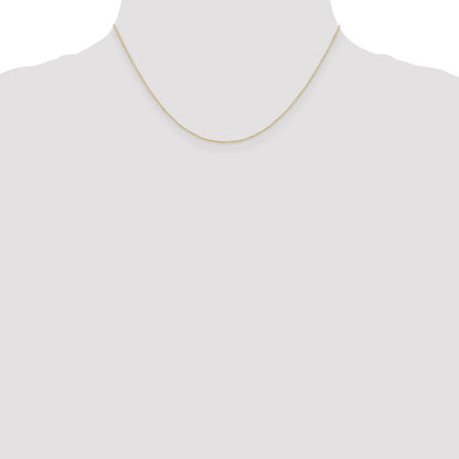 10K Yellow Gold .42mm Carded Curb Chain Necklace