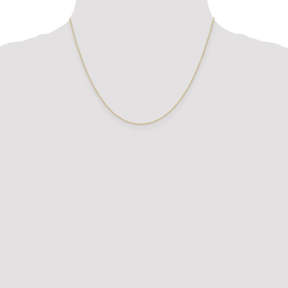 10K Yellow Gold .42mm Carded Curb Chain Necklace