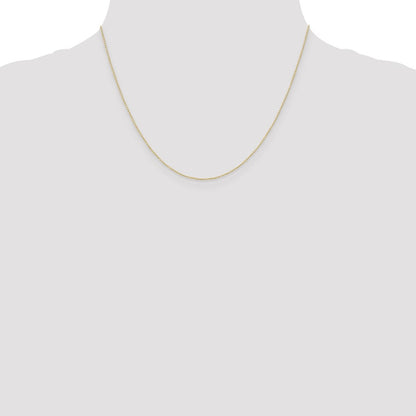 10K Yellow Gold .42mm Carded Curb Chain Necklace