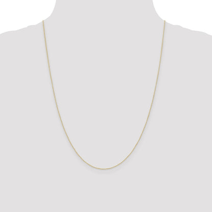 10K Yellow Gold .42mm Carded Curb Chain Necklace