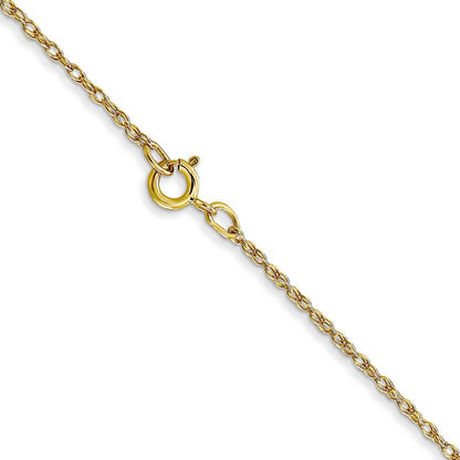 10K Yellow Gold .7mm Carded Cable Rope Chain Necklace