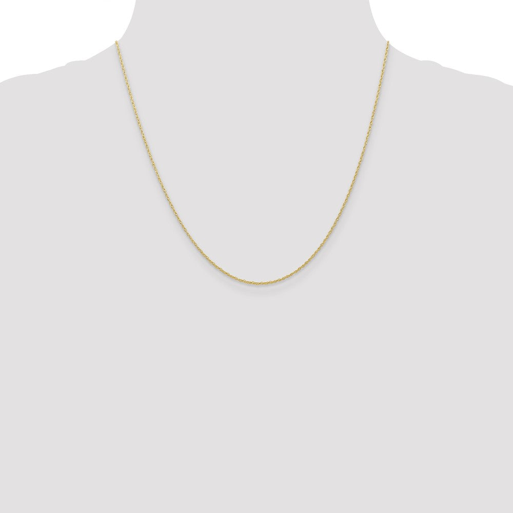 10K Yellow Gold .7mm Carded Cable Rope Chain Necklace