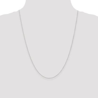 10k White Gold .5mm Carded Curb Chain Necklace