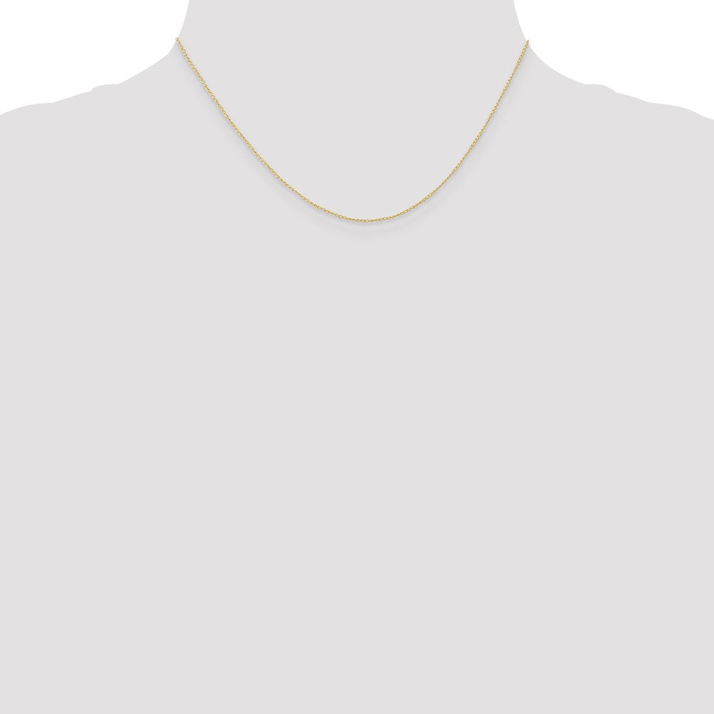 10K Yellow Gold .5mm Carded Curb Chain Necklace