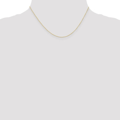 10K Yellow Gold .5mm Carded Curb Chain Necklace