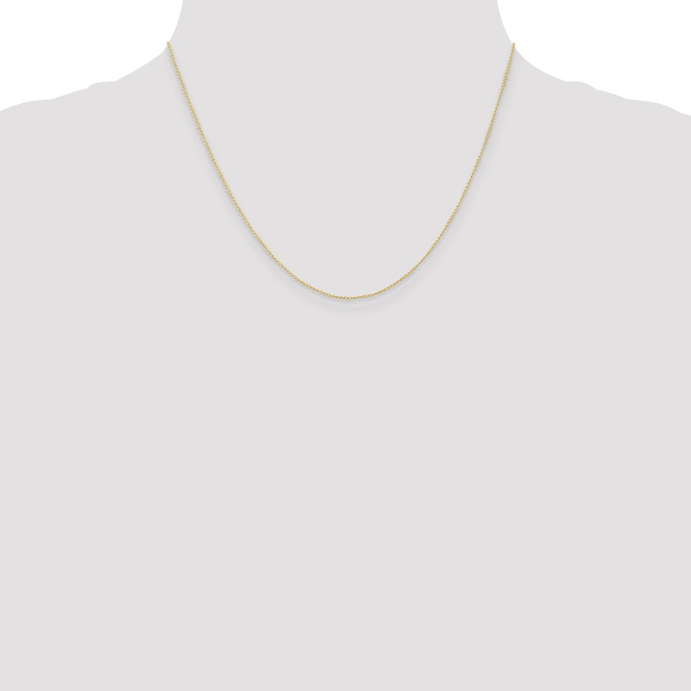 10K Yellow Gold .5mm Carded Curb Chain Necklace