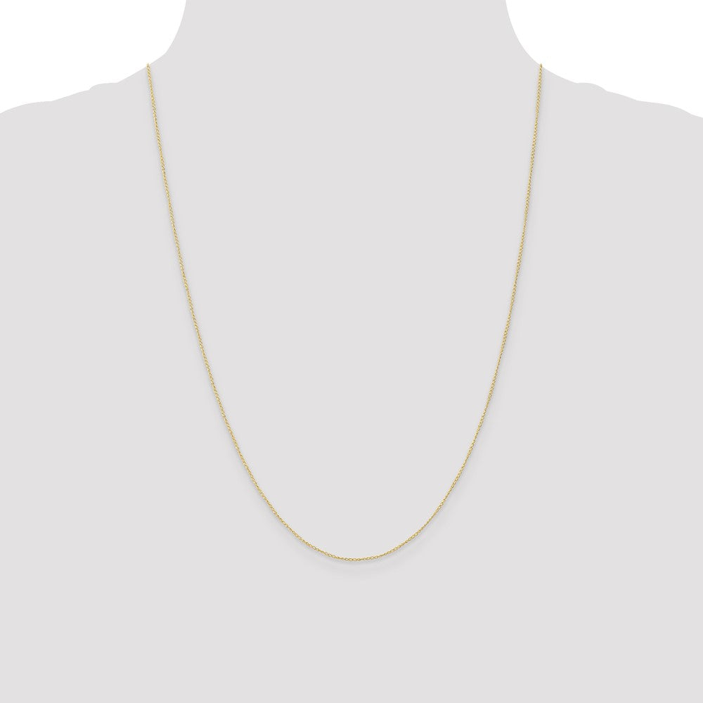10K Yellow Gold .5mm Carded Curb Chain Necklace