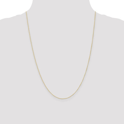 10K Yellow Gold .5mm Carded Curb Chain Necklace