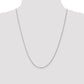10k White Gold .95mm Carded Cable Rope Chain Necklace