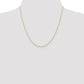 10K Yellow Gold 1.15mmCarded Cable Rope Chain Necklace