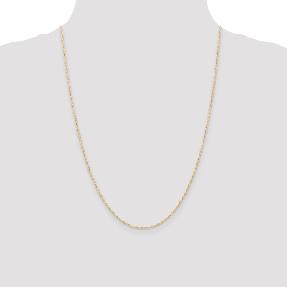 10K Yellow Gold 1.15mm Carded Cable Rope Chain Necklace