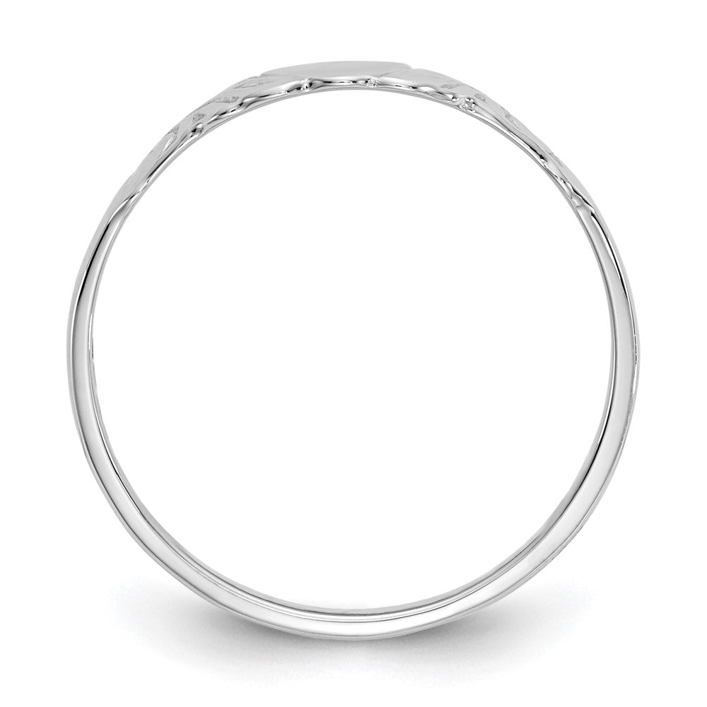 14K White Gold Heart Ring