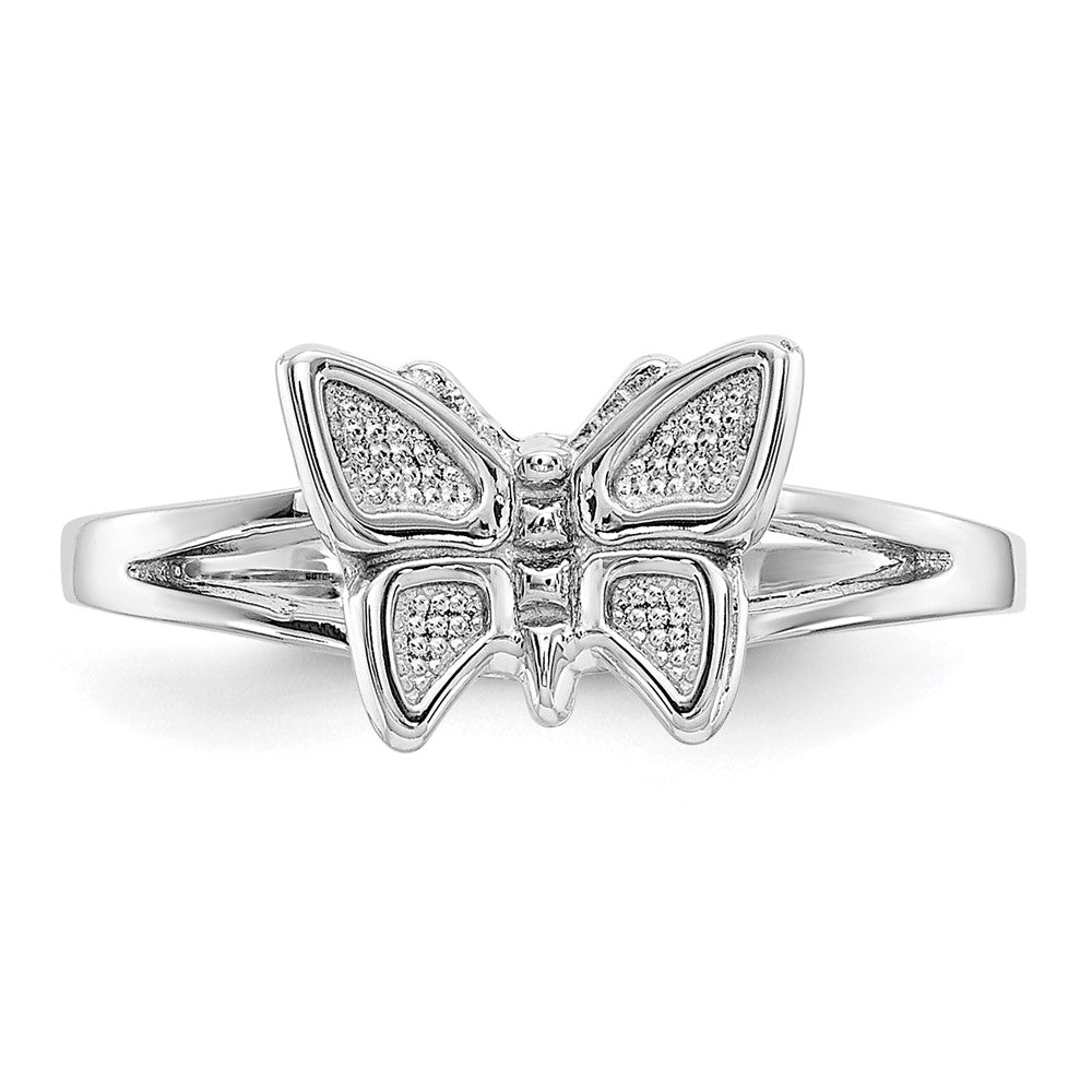 14K White Gold Butterfly Ring