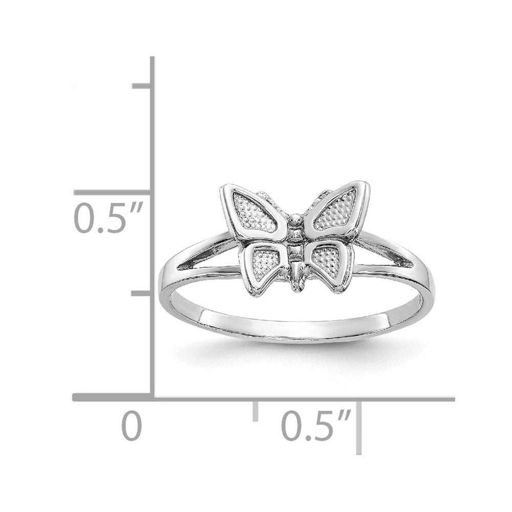 14K White Gold Butterfly Ring