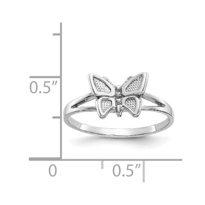 14K White Gold Butterfly Ring