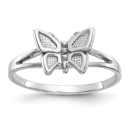 14K White Gold Butterfly Ring