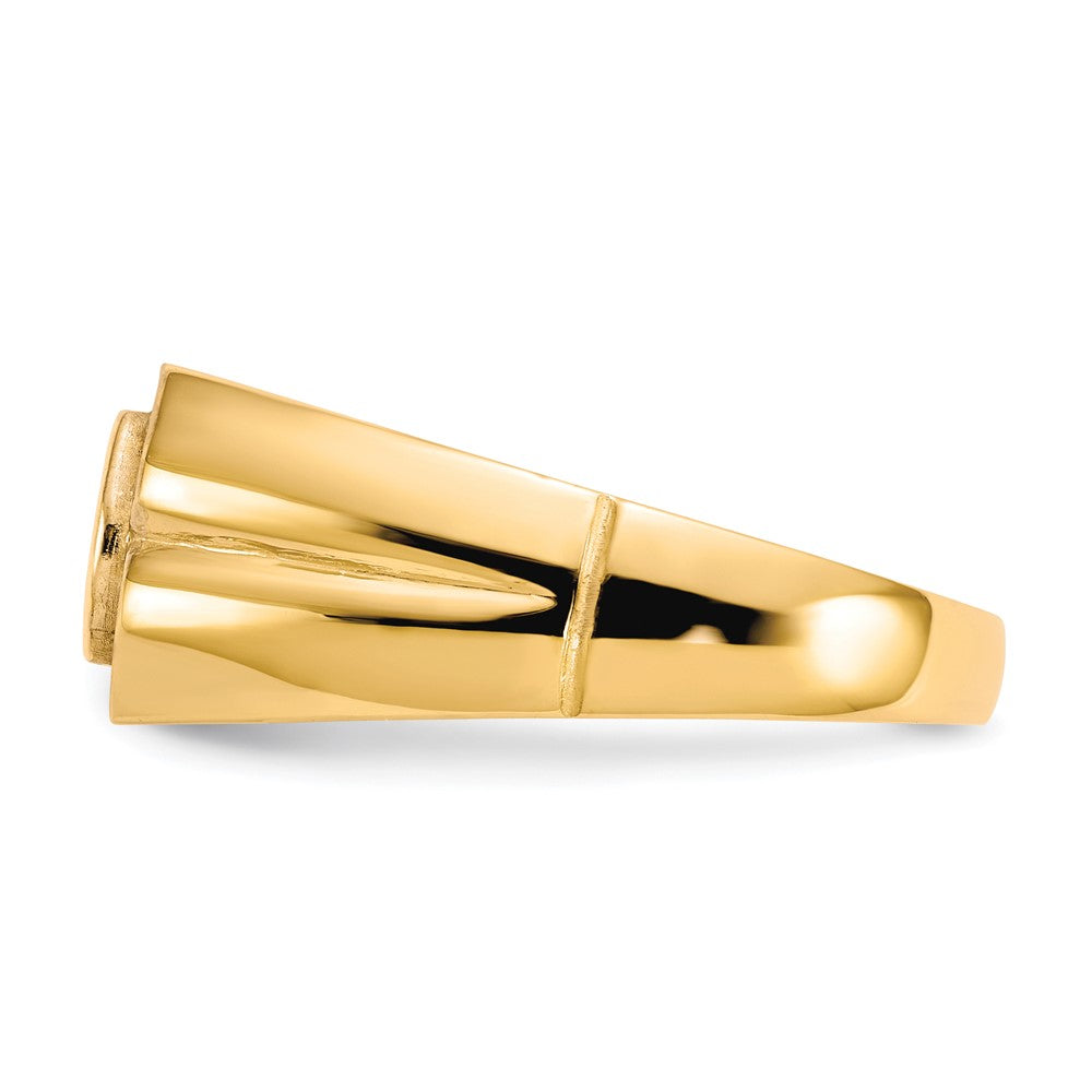 Men's Real Diamond DAD Ring in Solid 10k Yellow Gold Perfect Father's Day Gift