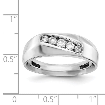 Men's Natural 1/3Ct. Diamond Band Ring in 14K White Gold Men's Jewelry